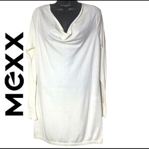 Mexx white/light creamy long sleeve knitted tunic size L